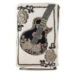 Mary Frances- Guitar Player Beaded Guitar Crossbody Phone Bag